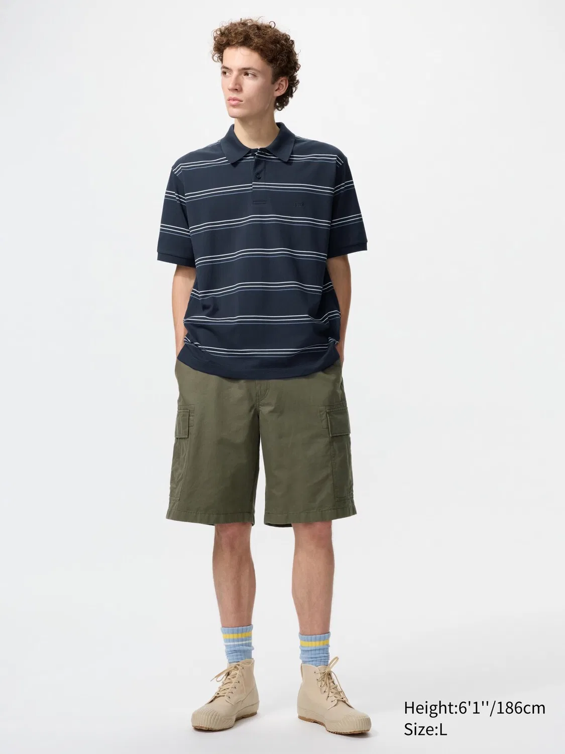 Шорты карго Uniqlo, универсальные, оливковый — фото 2