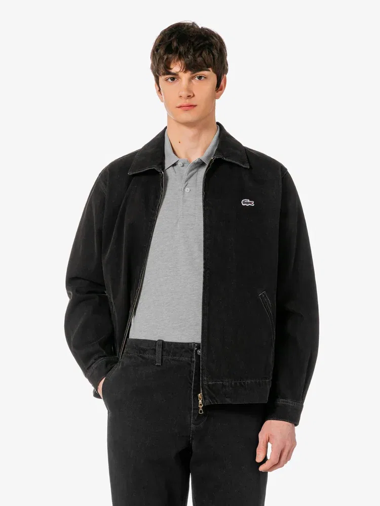 Куртка джинсовая JP Denim Zip Jacket LACOSTE, Black — фото 4