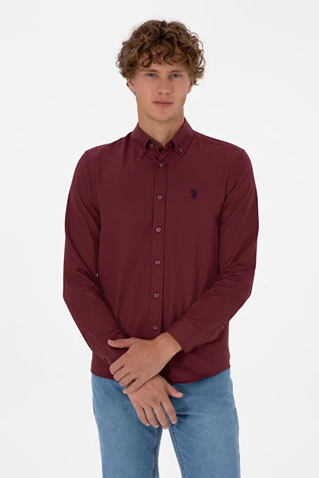 Мужская рубашка с длинным рукавом U.S. Polo Assn., Plum