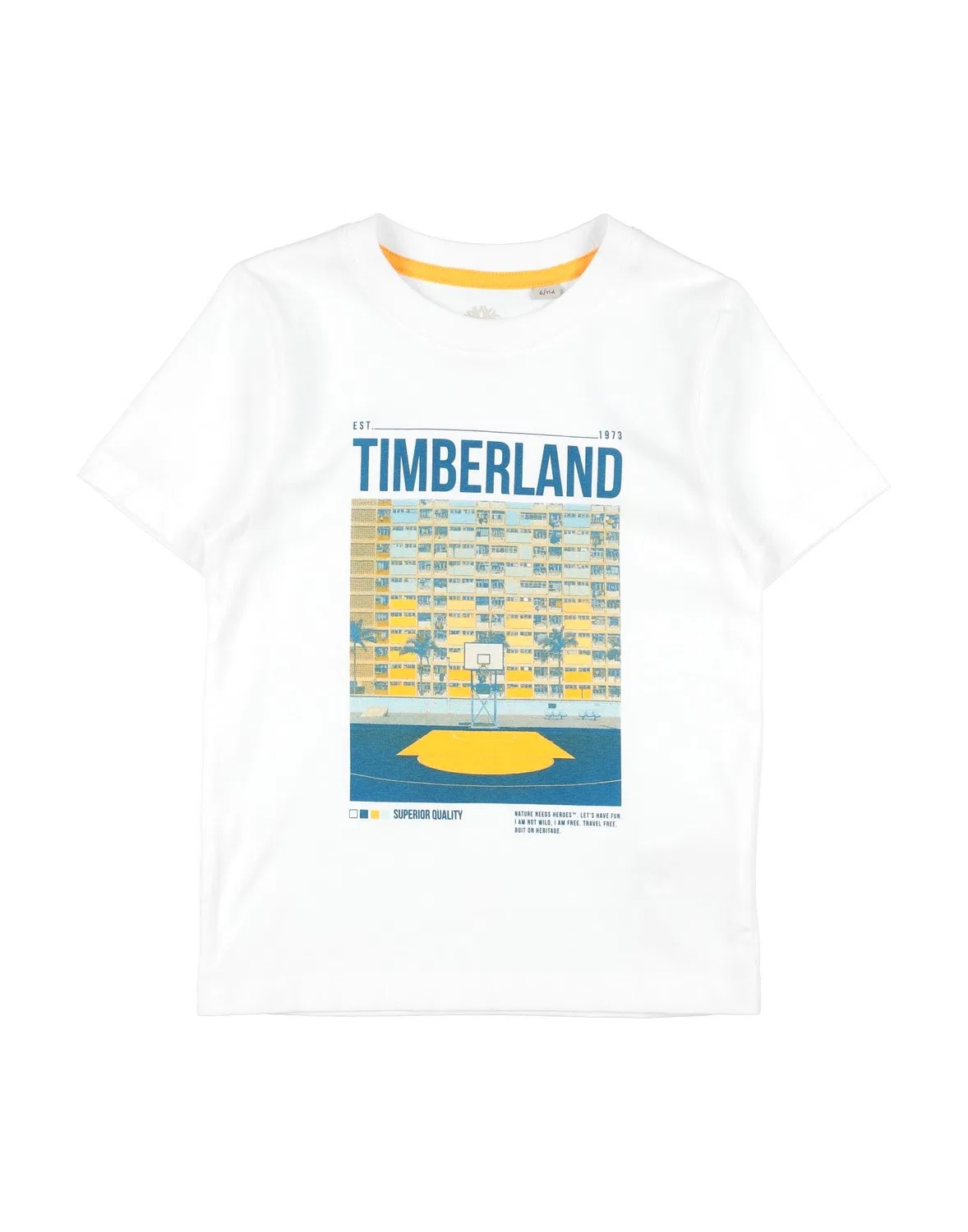 Детская футболка для девочек хлопковая Timberland, белый