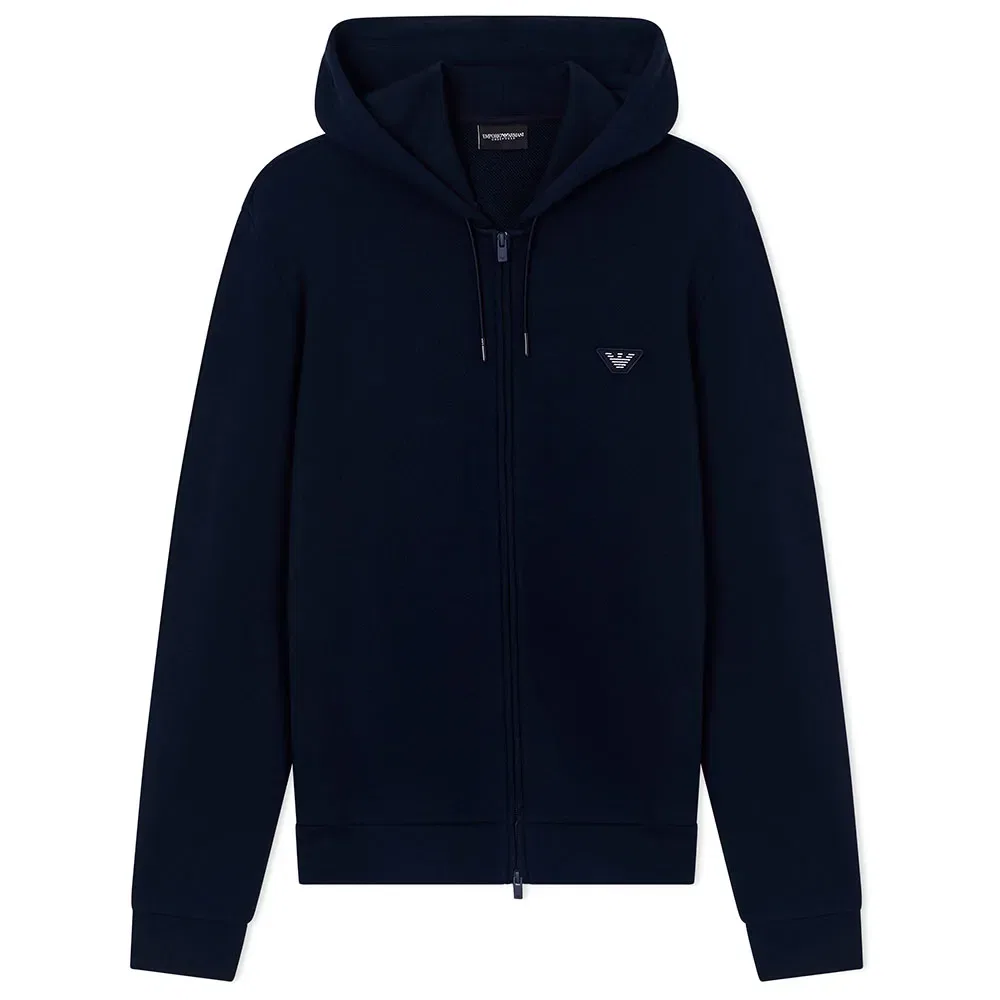 Худи на молнии Emporio Armani, синий
