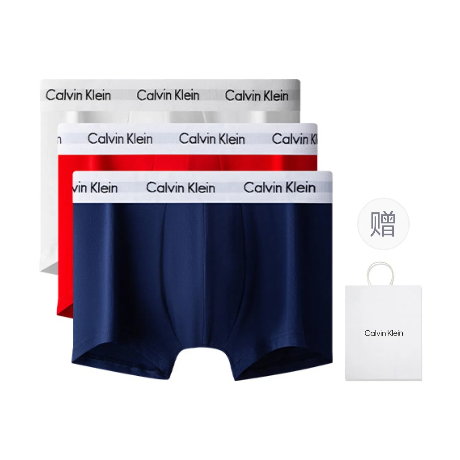 Мужской комплект нижнего белья Calvin Klein, Marine Blue/Maple Leaf Red/Moon White