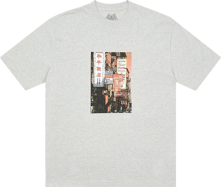 

Футболка Palace Downtown T-Shirt Grey Marl, серый