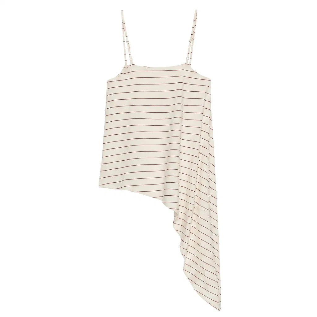 Женская майка на бретелях с красно-белой полоской ZARA, Red Stripes — фото 3
