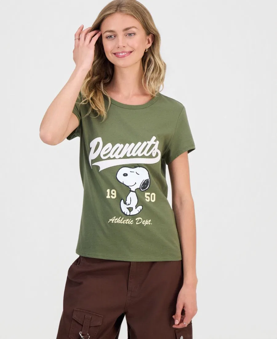 Футболка с принтом Snoopy Peanuts Peanuts, Olivine