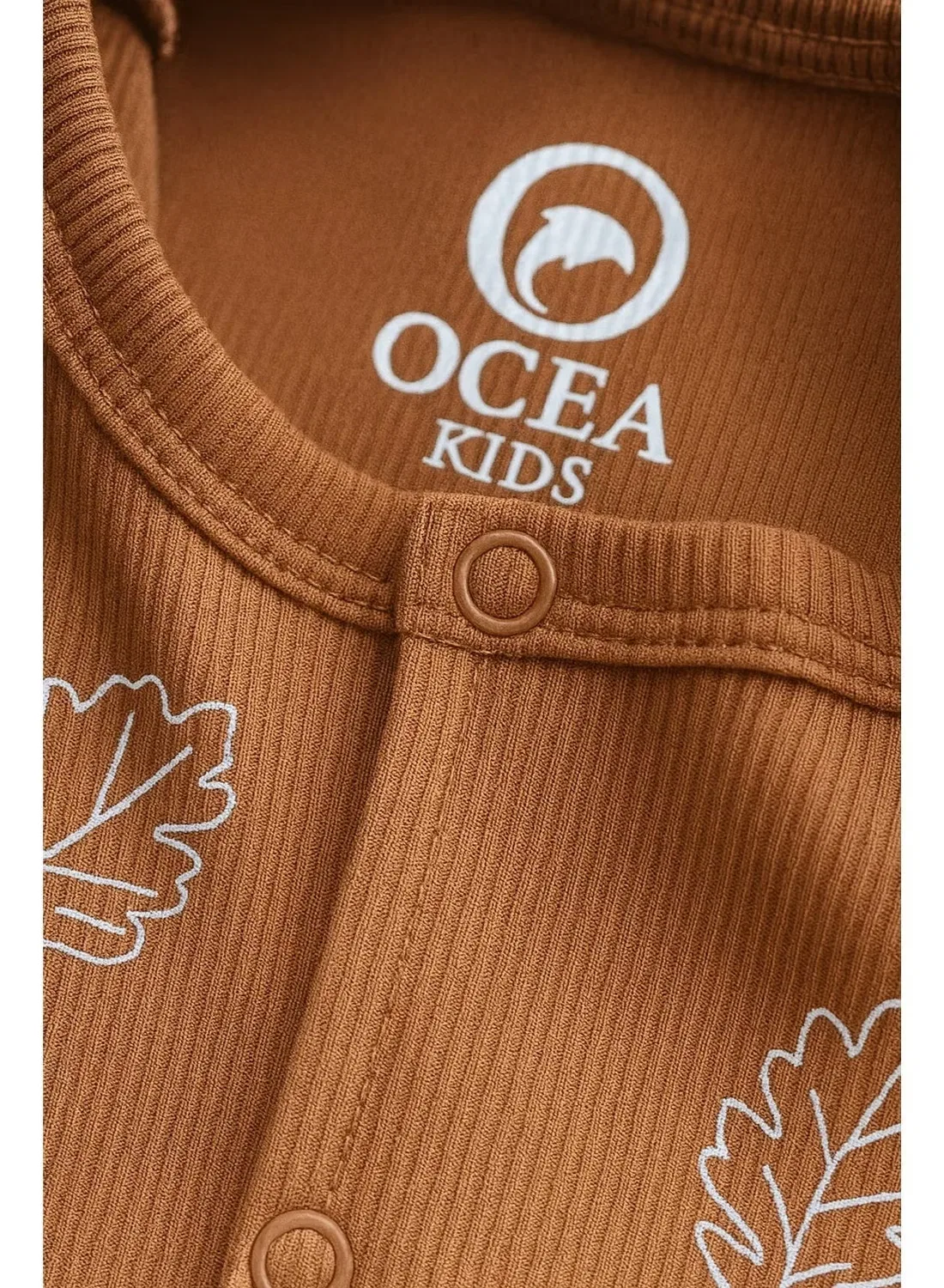 Комбинезон для сна из бамбука Oceakids, терракотовый — фото 3