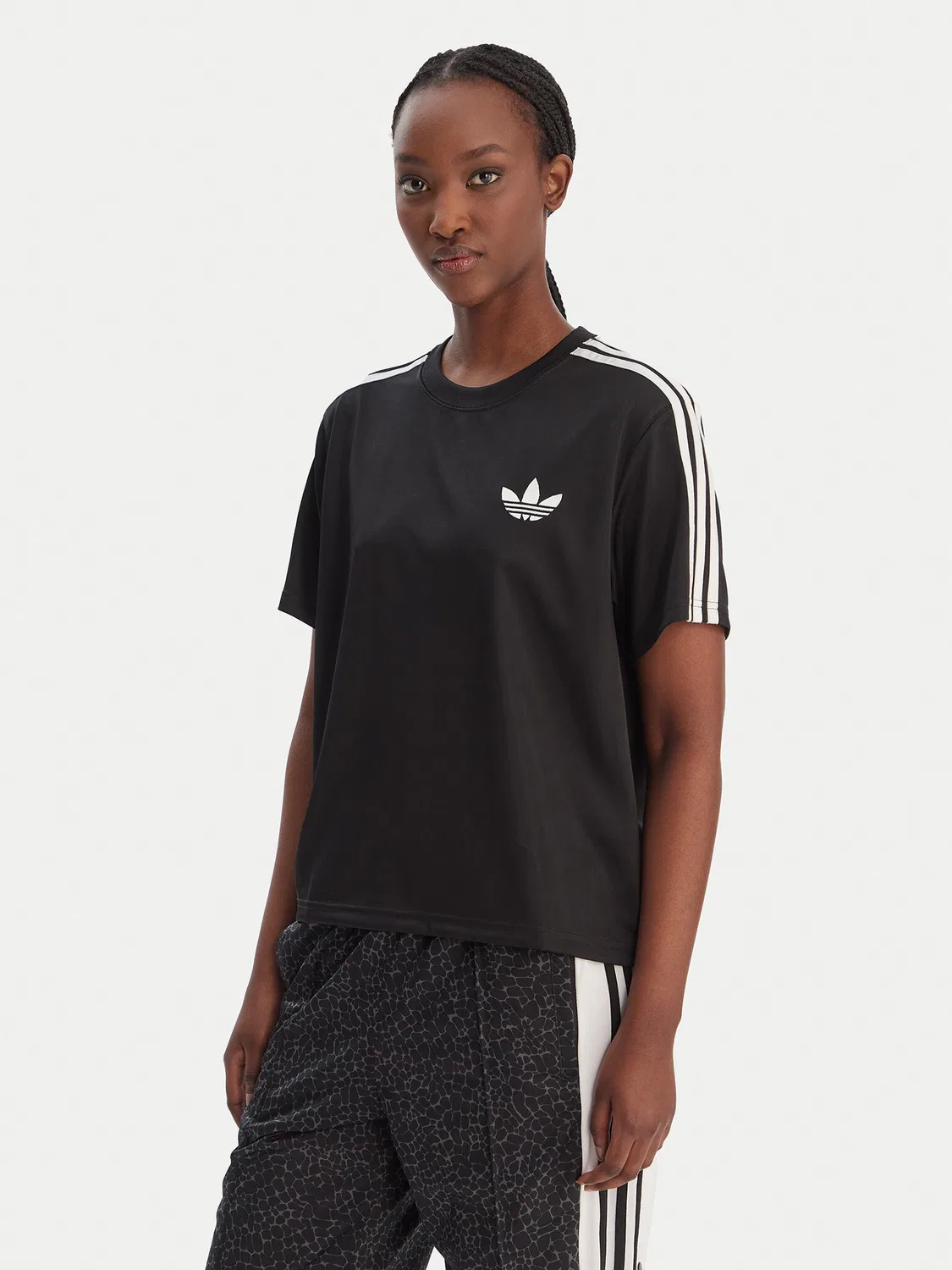 Женская футболка свободного кроя Firebird Adidas, черный