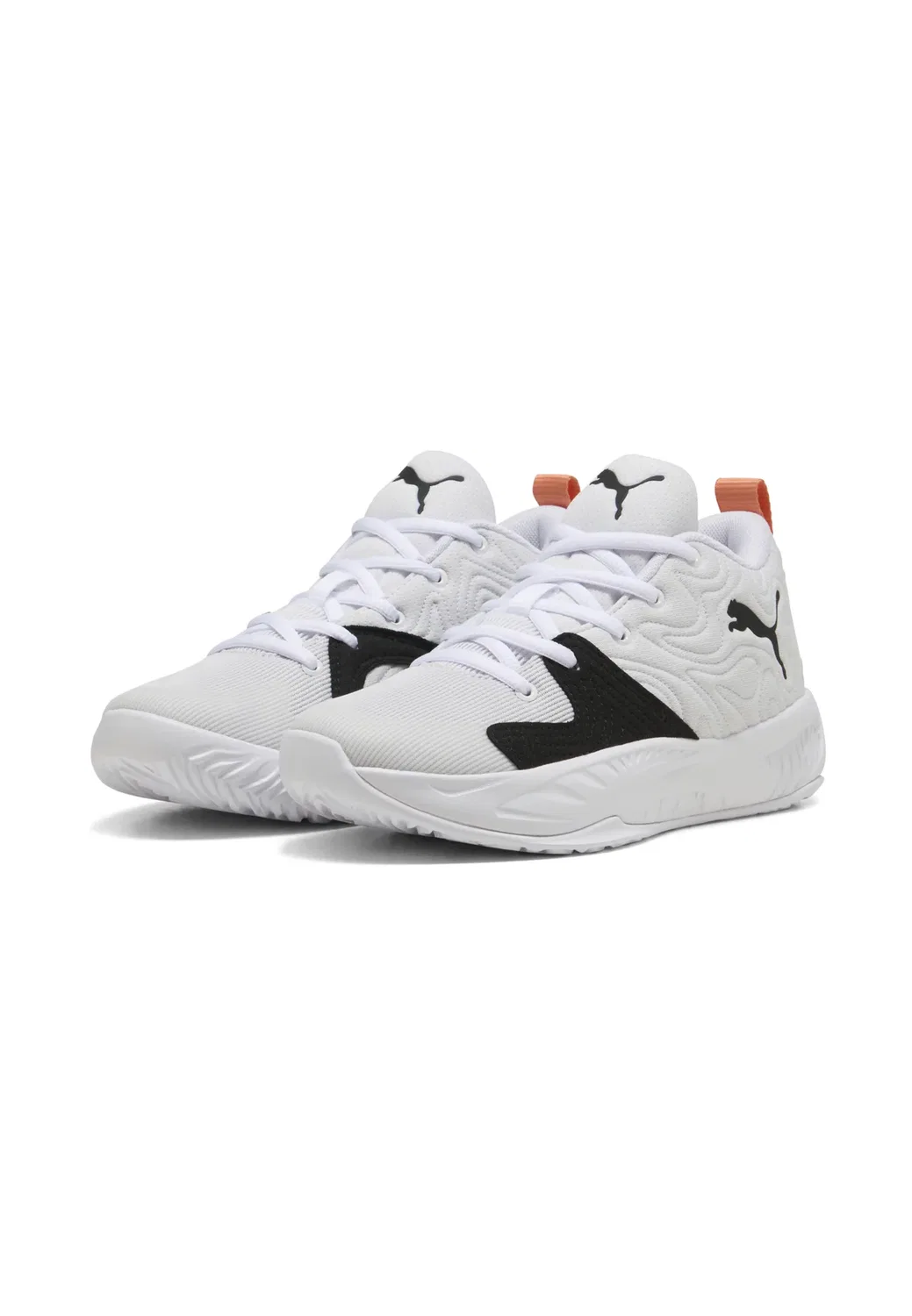 Баскетбольные кроссовки Court Pro 3 Mid унисекс - баскетбольная обувь Puma, White- Black-Melon Glow — фото 2