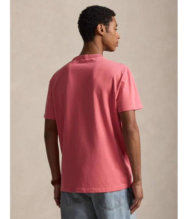 Мужская футболка хлопковая Classic Fit Polo Ralph Lauren, красный — фото 3