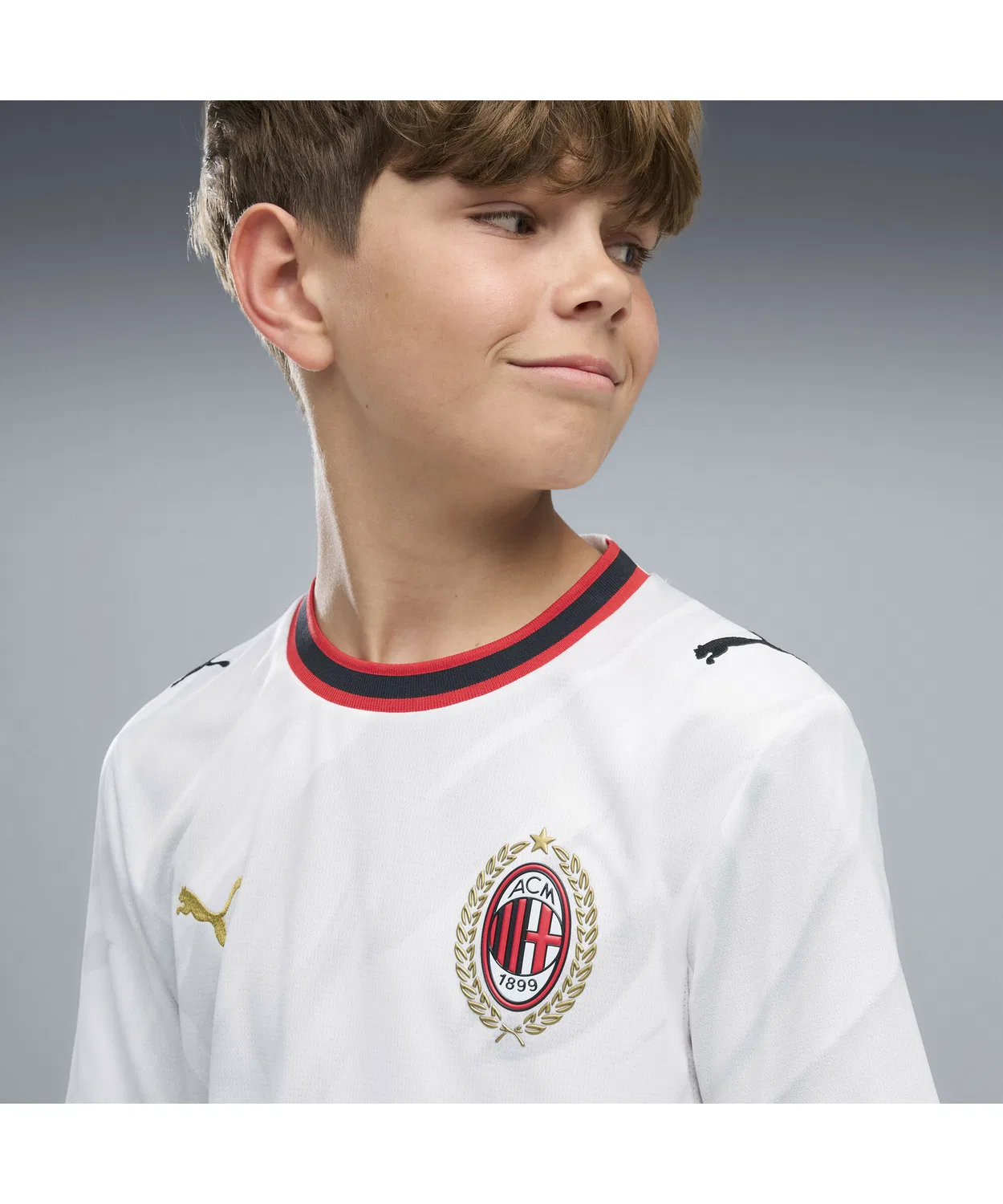 Детская футболка с коротким рукавом 2026-27 AC Milan Away Replica Jr PUMA, White — фото 2