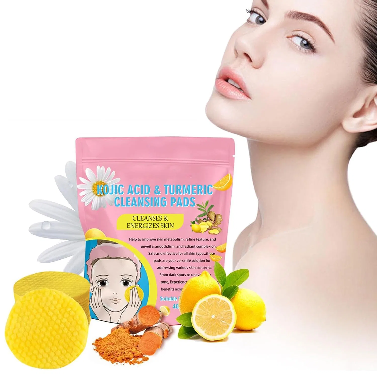 Очищающие патчи 40 шт, Turmeric & Kojic Acid, Generisch