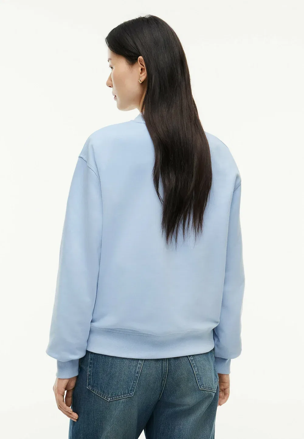 Толстовка с круглым вырезом и логотипом в тон ткани - толстовка Tommy Hilfiger, Sky Blue — фото 3