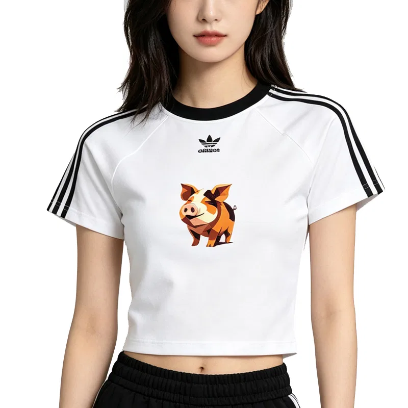 Женская футболка с круглым вырезом Cali Tee Adidas Originals, Белый — фото 4