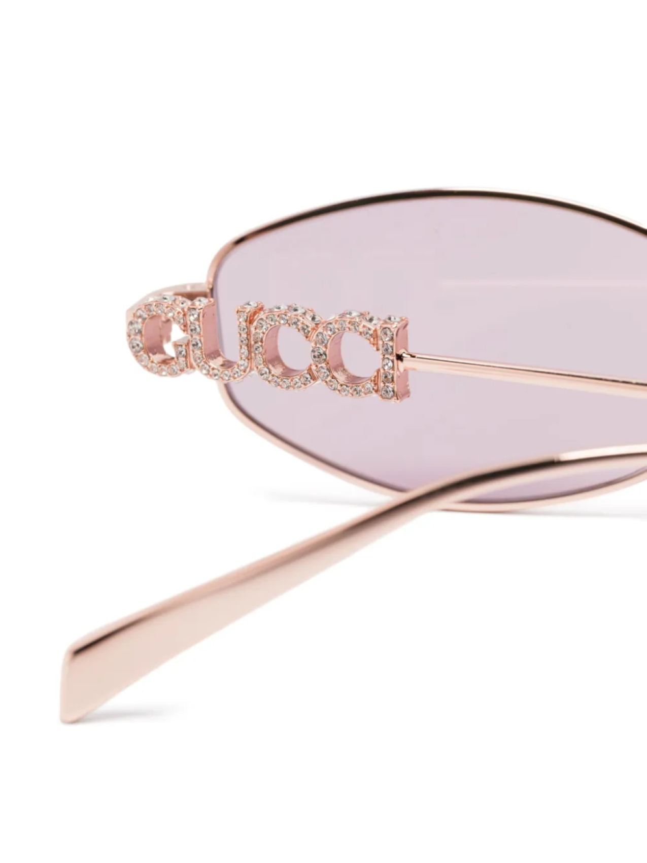 Gucci Eyewear солнцезащитные очки в овальной оправе, золотой — фото 3