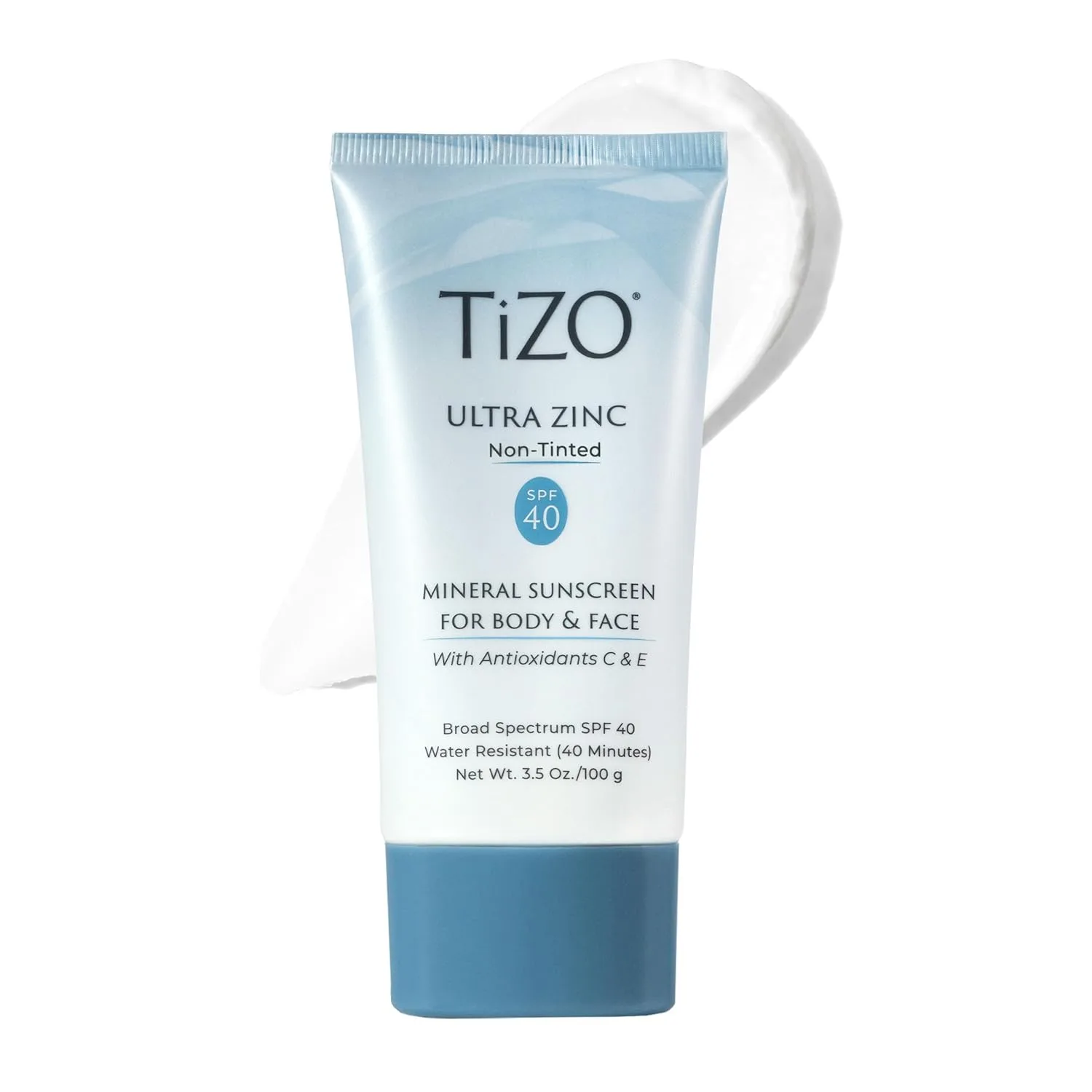 TiZO Ultra Zinc | Без тонирующего эффекта | Широкий спектр защиты SPF 40 для лица и тела | Защита от UVA и UVB лучей | Формула с 20% оксида цинка | Для всех типов кожи | 100 г
