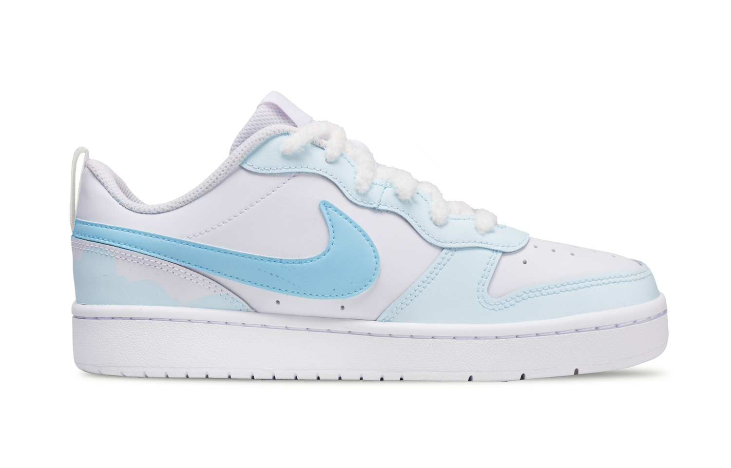 Nike Кроссовки Court Borough Soft Matte Pixel Abrasion Resistant Slip Resistant Low top Skateboard Shoes Sky Blue Kids' — фото 3