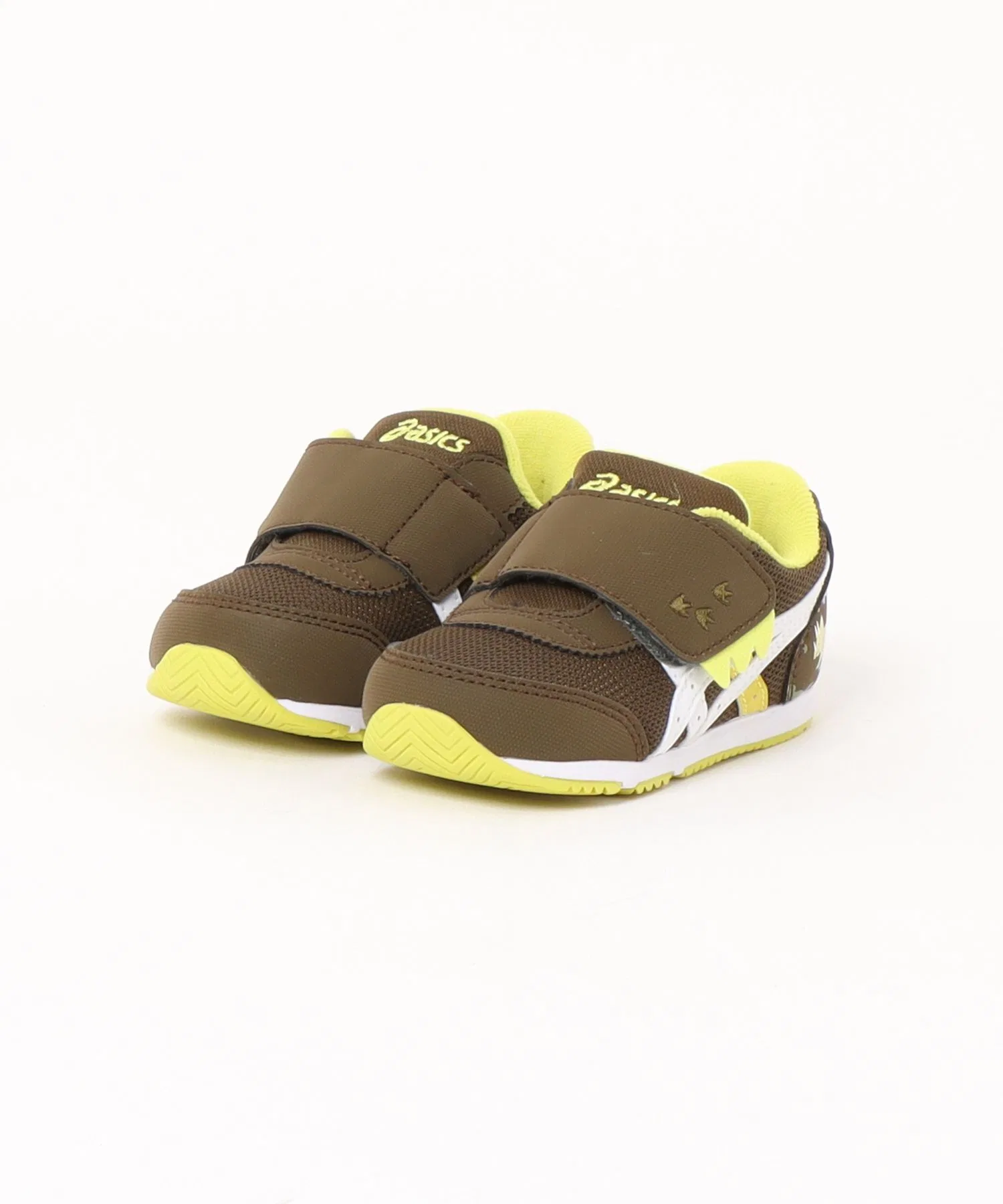 Детские кроссовки ASICS IDAHO BABY KT-ES D2 с динозаврами оливковые