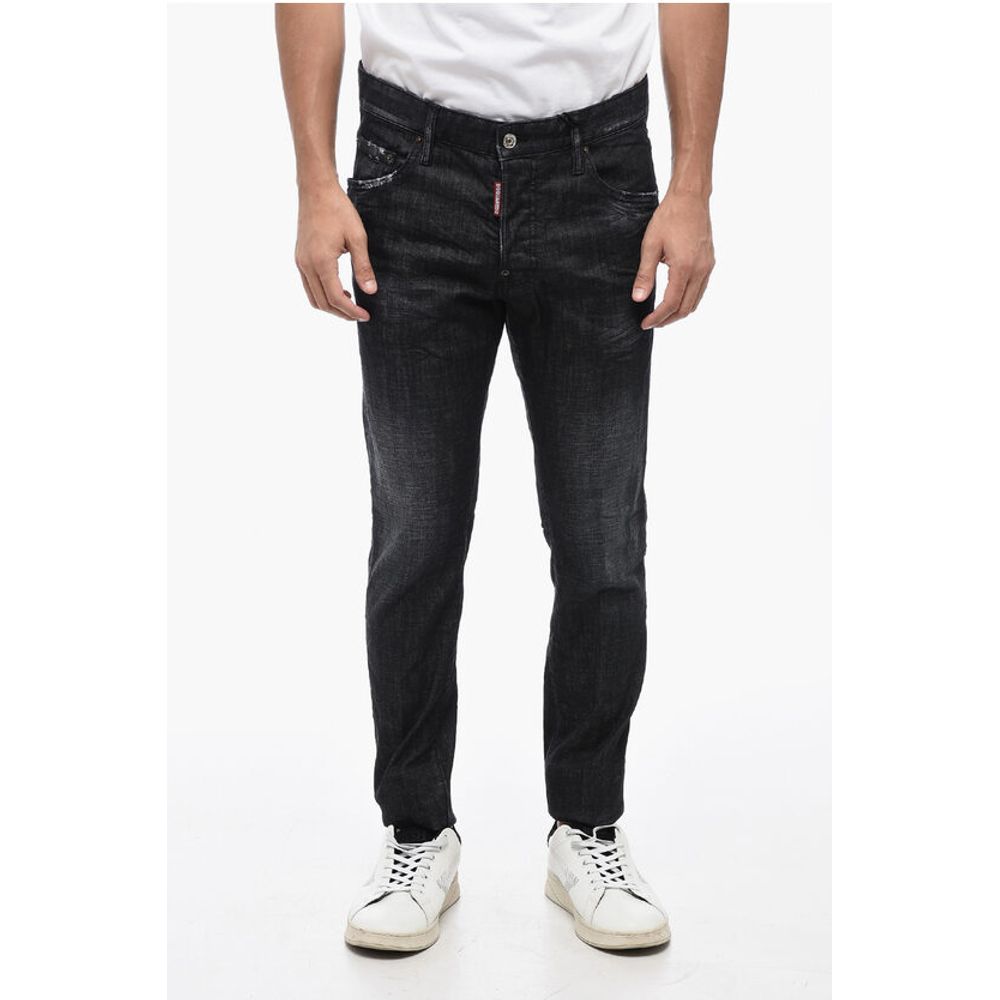 

Темно-вымытые SKATER Demis 15 см Dsquared2, Black