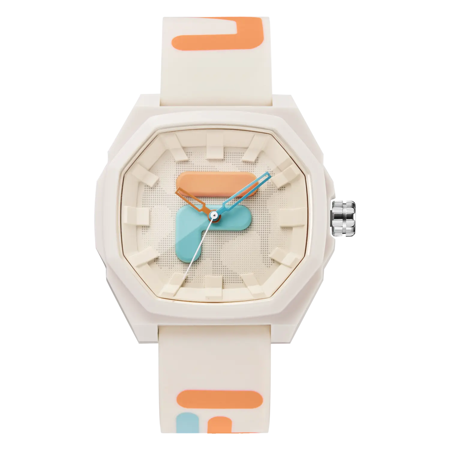 

FILA Часы Wrist Watch Quartz Movement Silicone Strap 45mm Beige Watch Dial Women's Watch