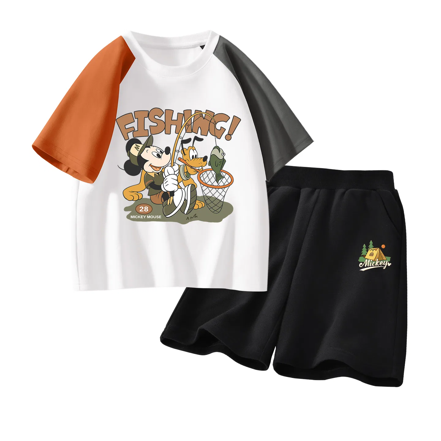 Спортивный костюм для детей Disney Fishing Orange Gray+Tent Black