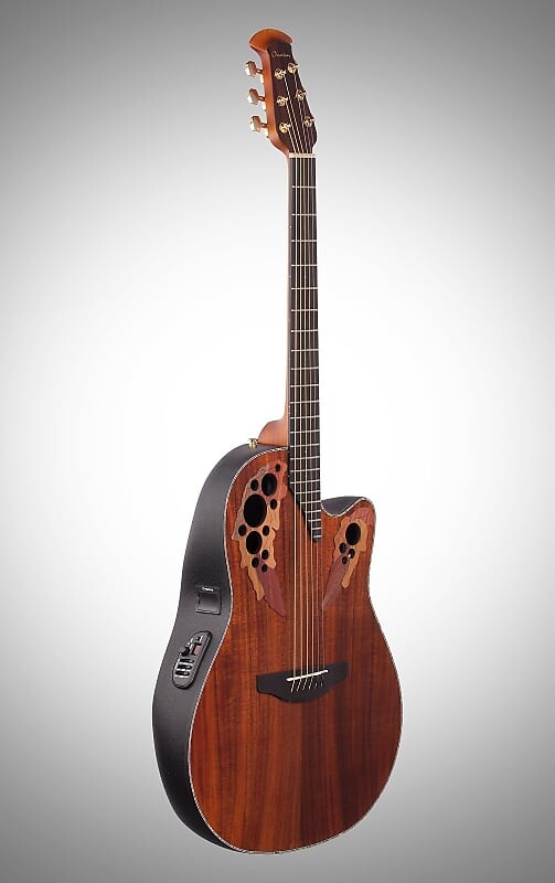 

Акустическая гитара Ovation CE44P-FKOA Celebrity Elite Exotic Selected Figured Top Mid-Depth Lyrachord Body Nato Neck 6-String Acoustic-Electric Guitar6-String Acoustic-Electric Guitar w/Gig Bag