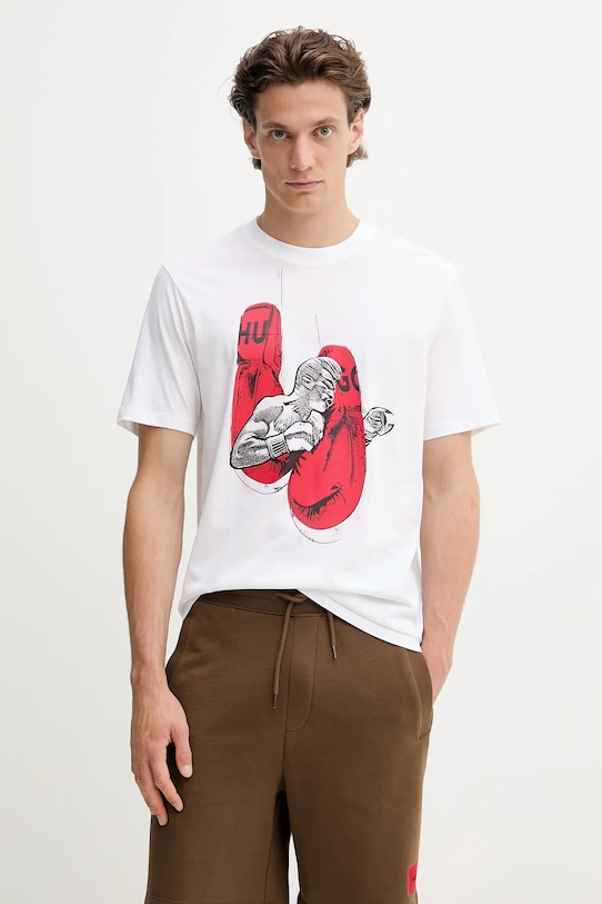 

Хлопковая футболка diboxer HUGO, бежевый