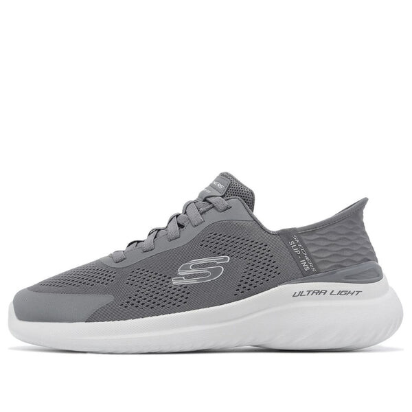 

Кроссовки bounder 2.0 slip-ins 'grey white' Skechers, серый
