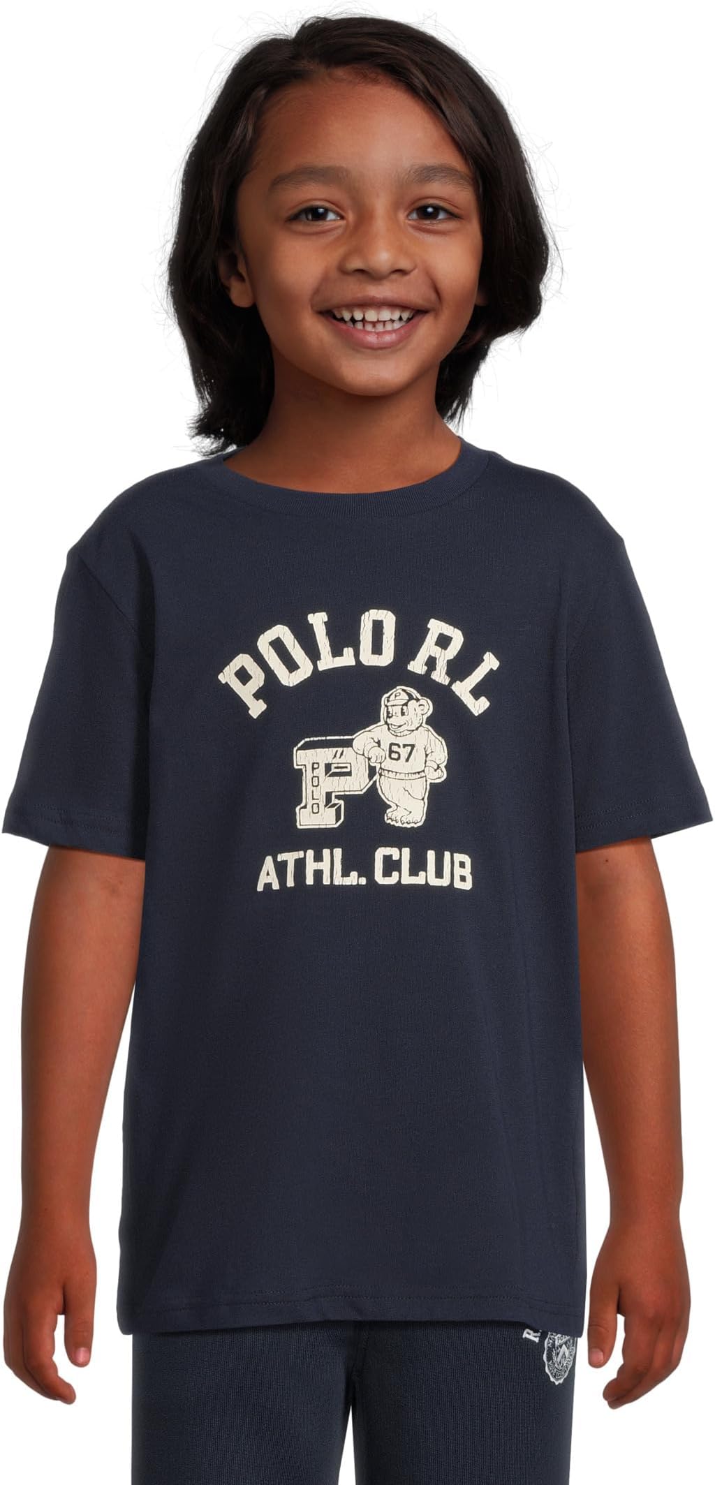 

Футболка из хлопкового джерси с логотипом Polo Ralph Lauren Kids, Refined Navy