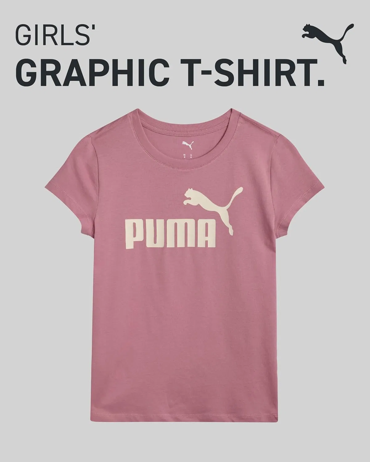 Футболка для девочек PUMA Core Logo, Beyond Pink — фото 3