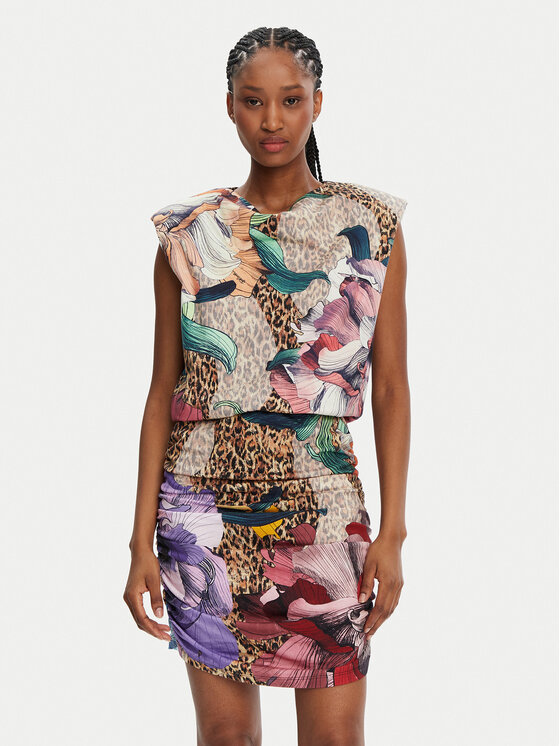 

Коктейльное платье облегающего кроя 78PAOE01 Just Cavalli, мультиколор