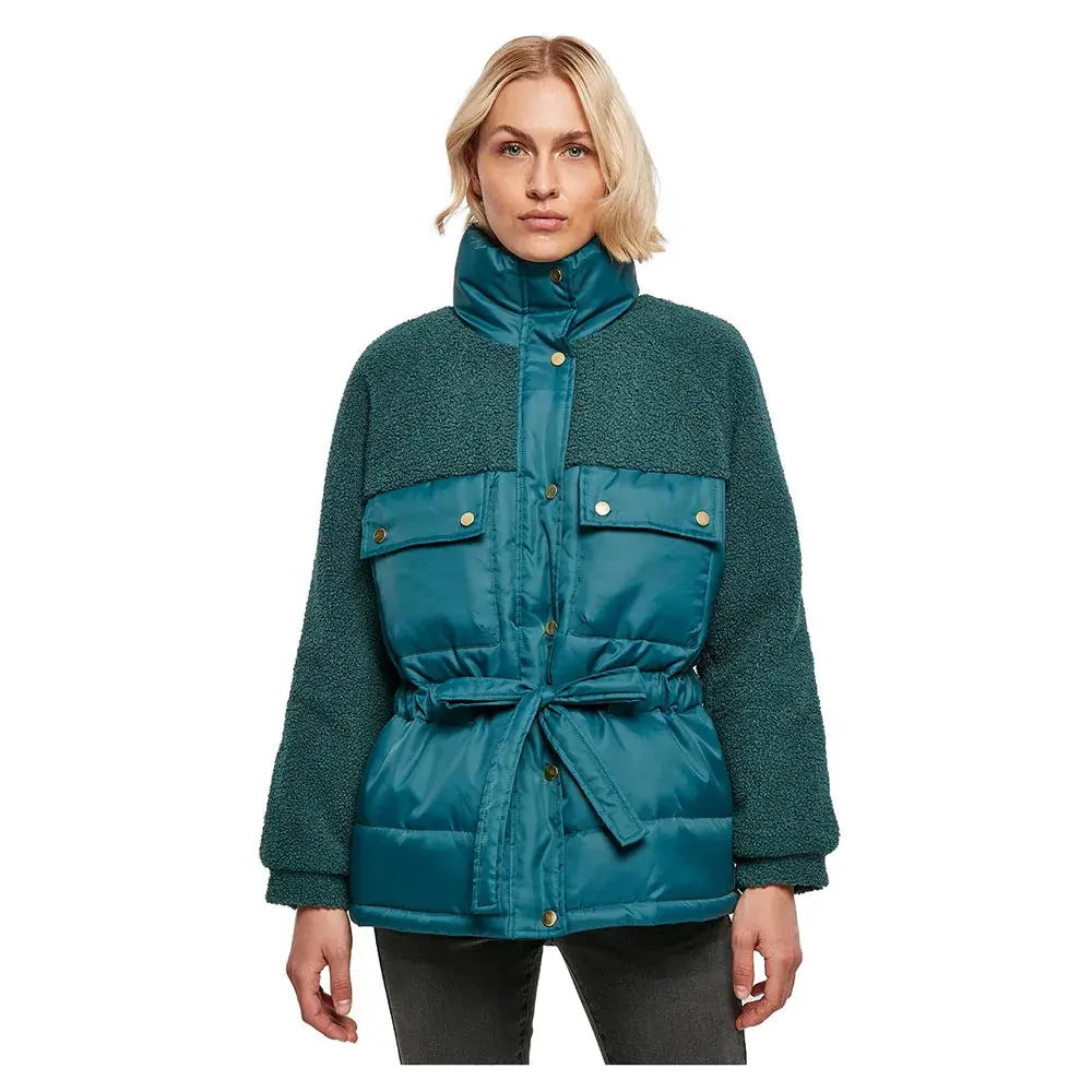 

Куртка Urban Classics Sherpa Mix Puffer Big, синий