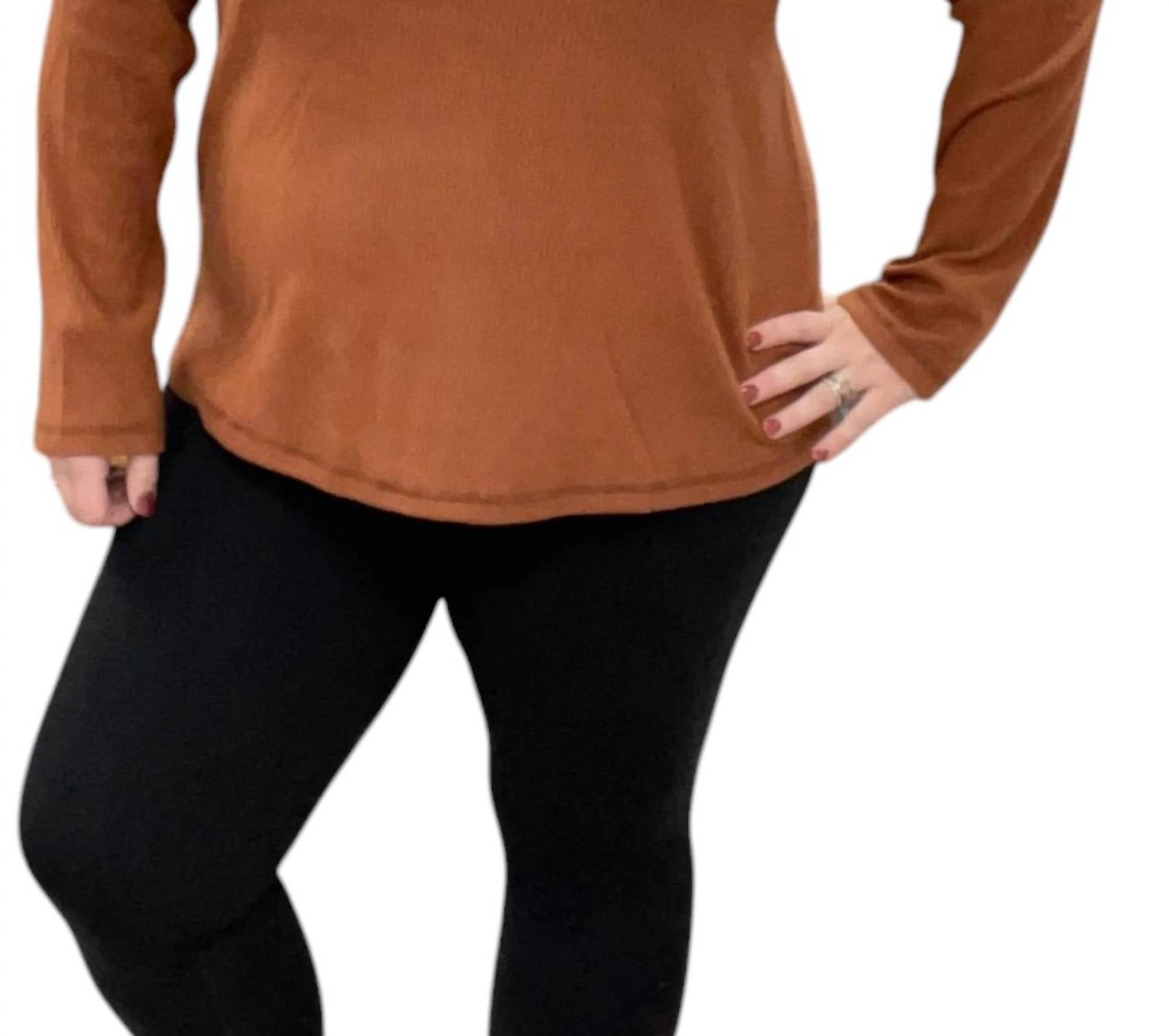 

Ребристый топ Henley цвета коньяка White Birch, цвет cognac