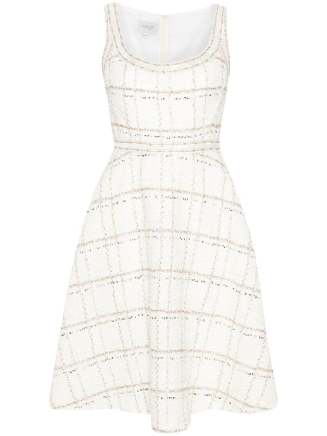 

Расклешенное платье мини из букле Giambattista Valli, белый