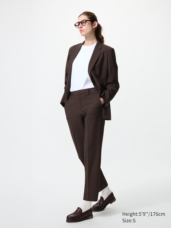 

Классические брюки до щиколотки (удлиненные) Uniqlo, 38 dark brown