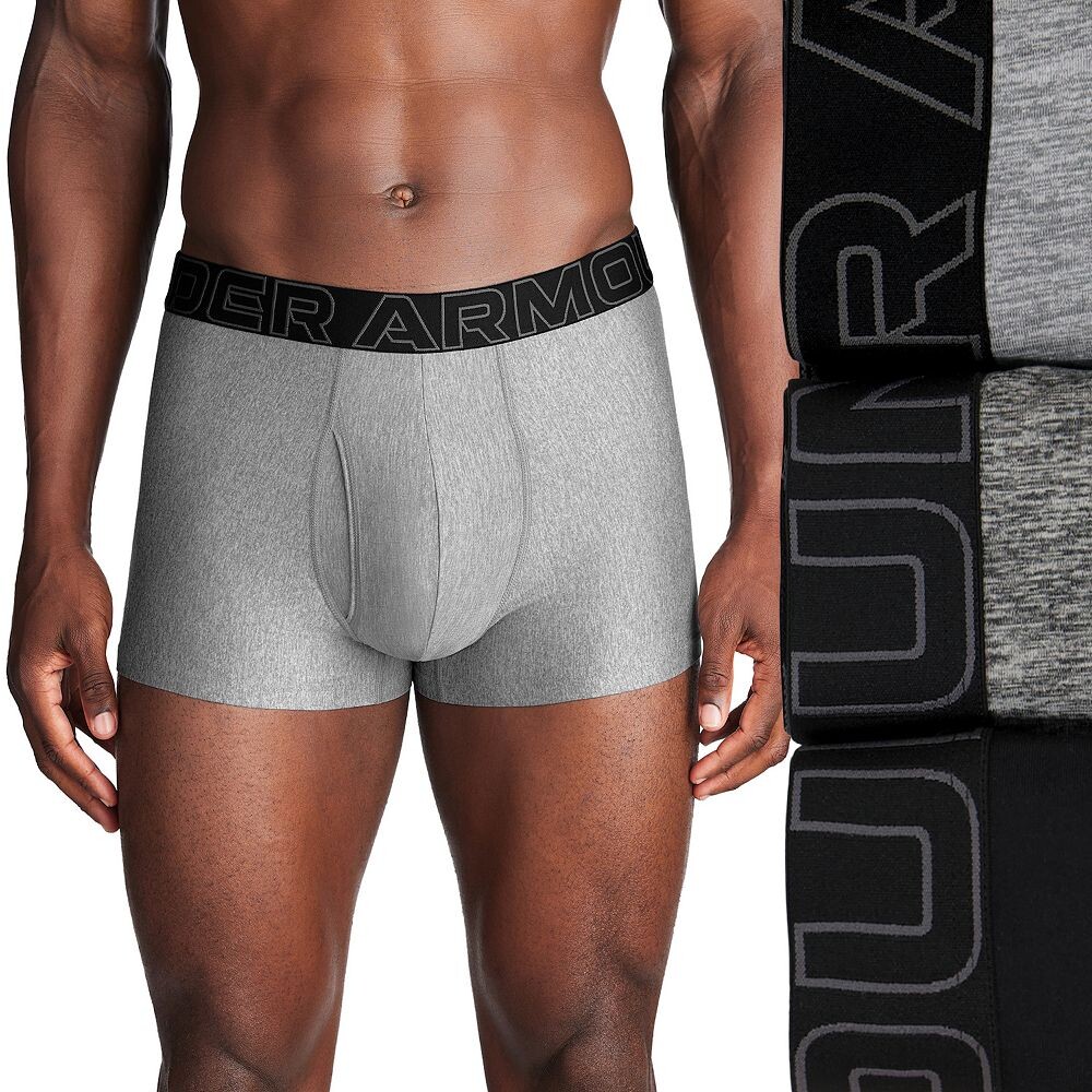 

Набор из трех мужских трусов-боксеров Under Armour Performance Tech 3, цвет Steel