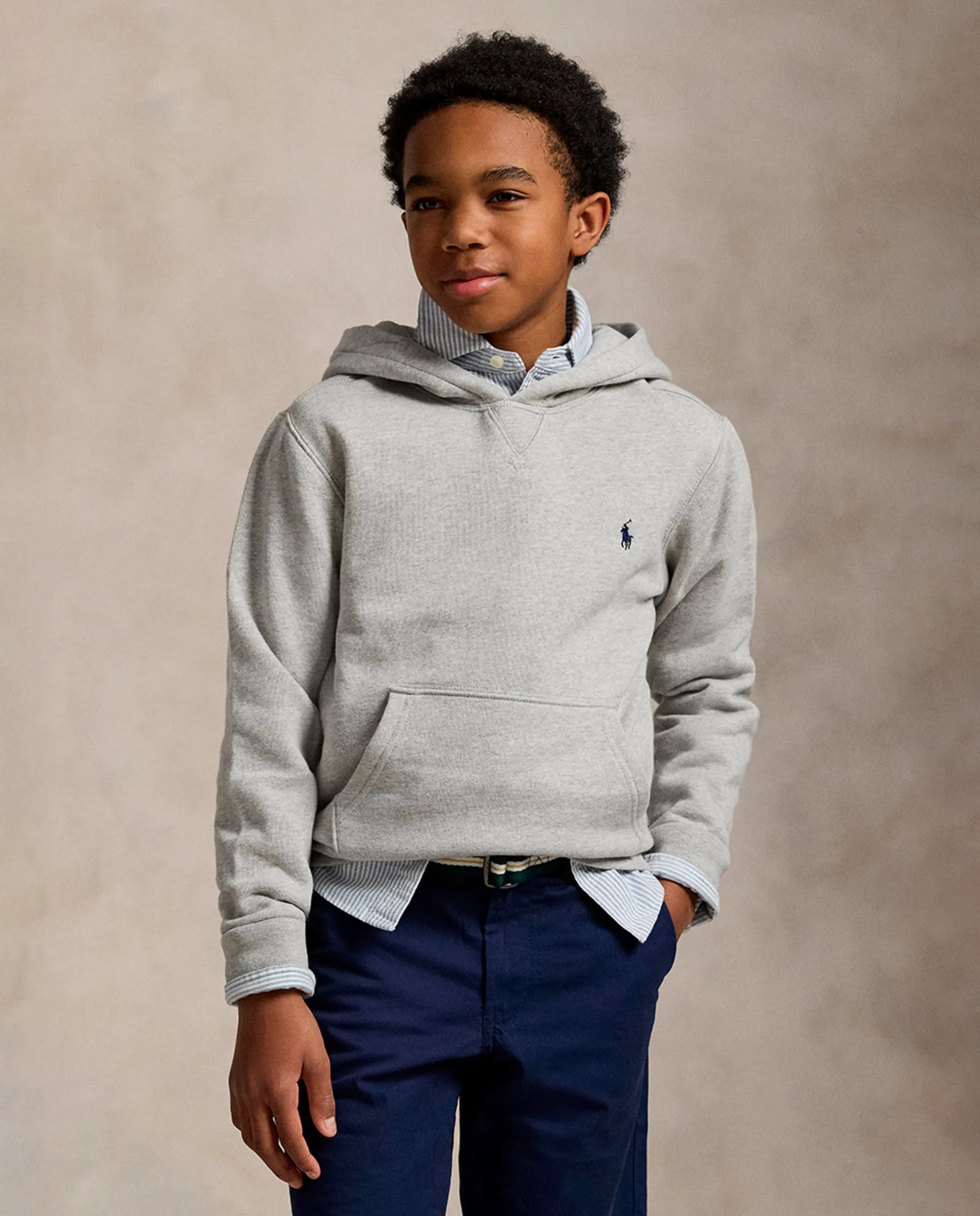 

Универсальная толстовка с капюшоном из флиса Polo Ralph Lauren, светло-серый