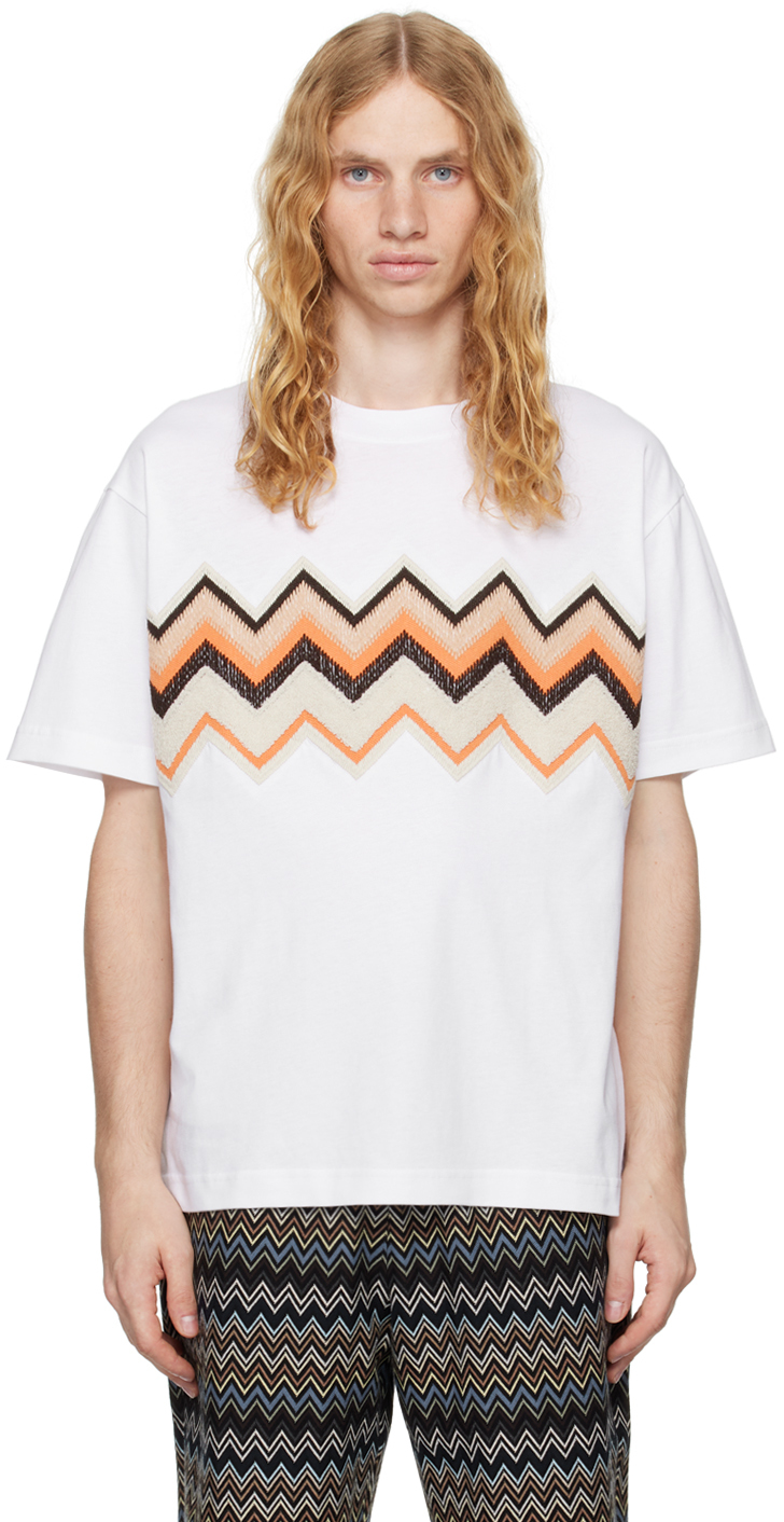

Футболка с вышивкой «зигзаг» Missoni