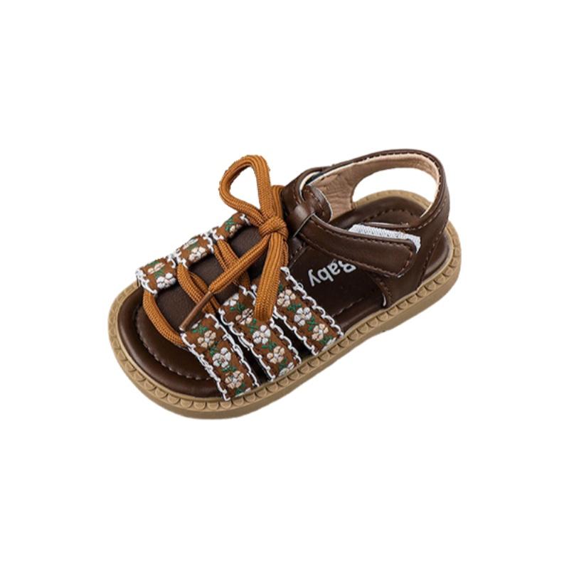 

Износостойкие дышащие низкие детские сандалии для детей 3-7 лет Neon, коричневый