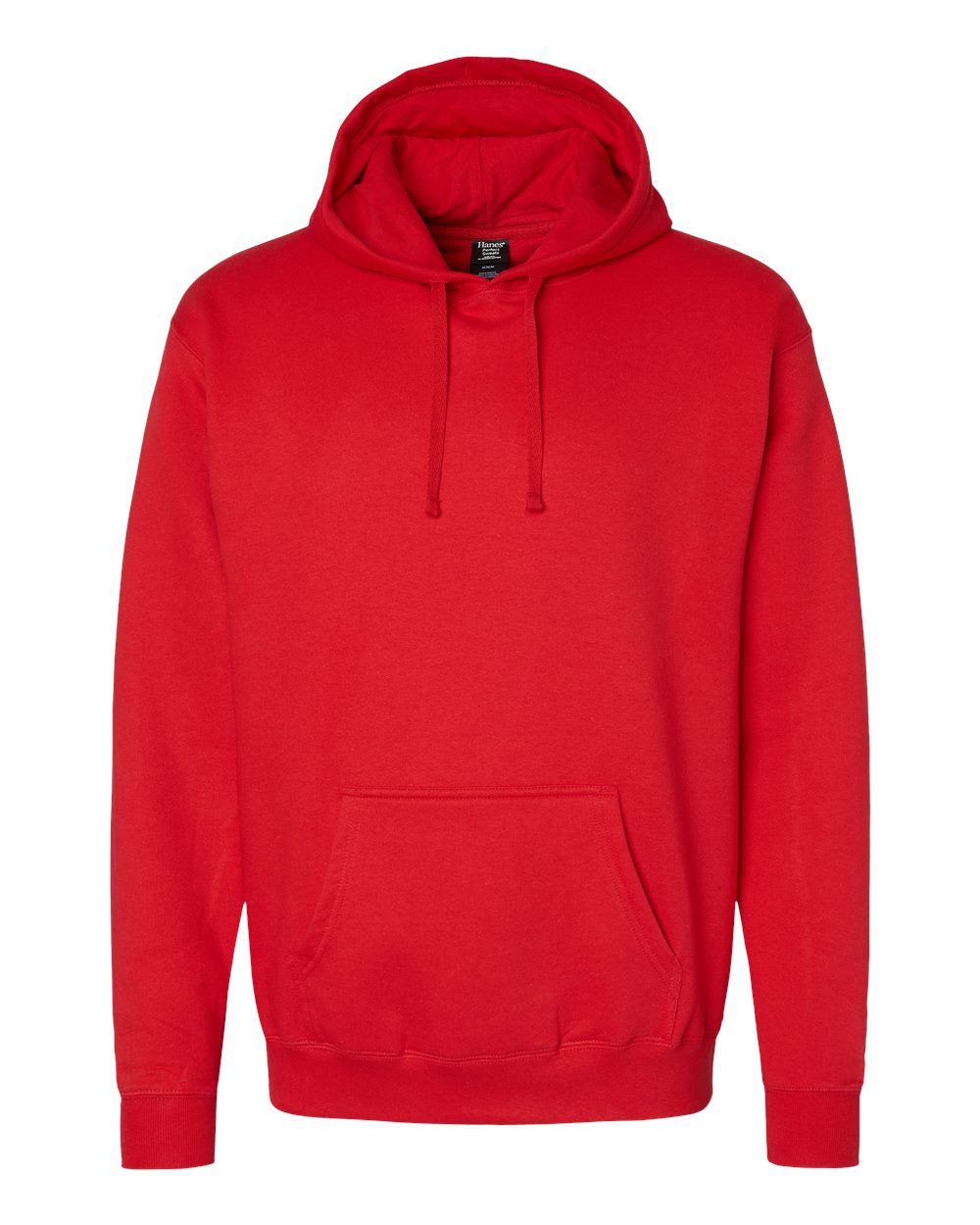 

Мужская идеальная флисовая толстовка с капюшоном Hanes, цвет athletic red