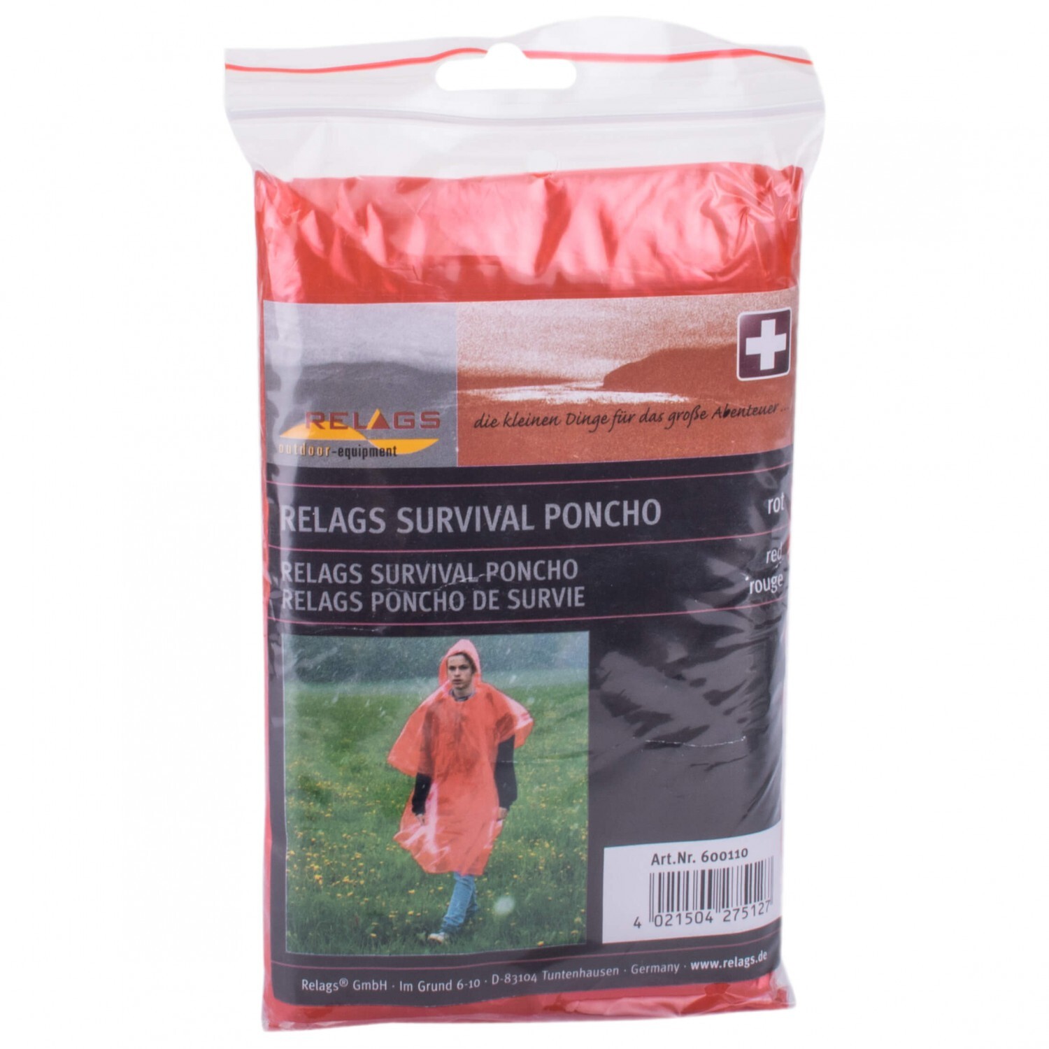 

Дождевик Origin Outdoors Survival Poncho, красный