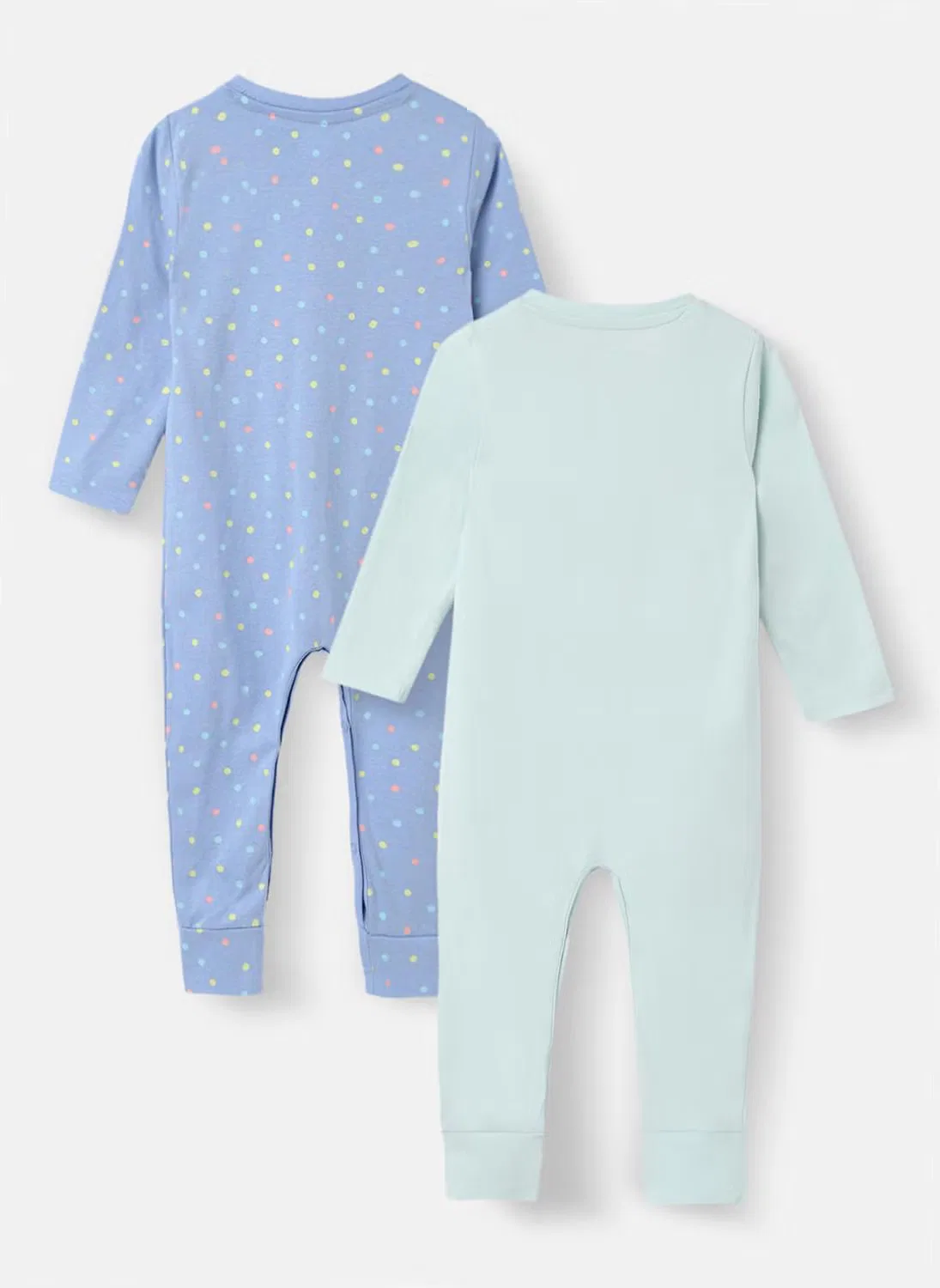 Комплект боди-комбинезонов с принтом океана, 2 шт, Nautinati, синий — фото 2
