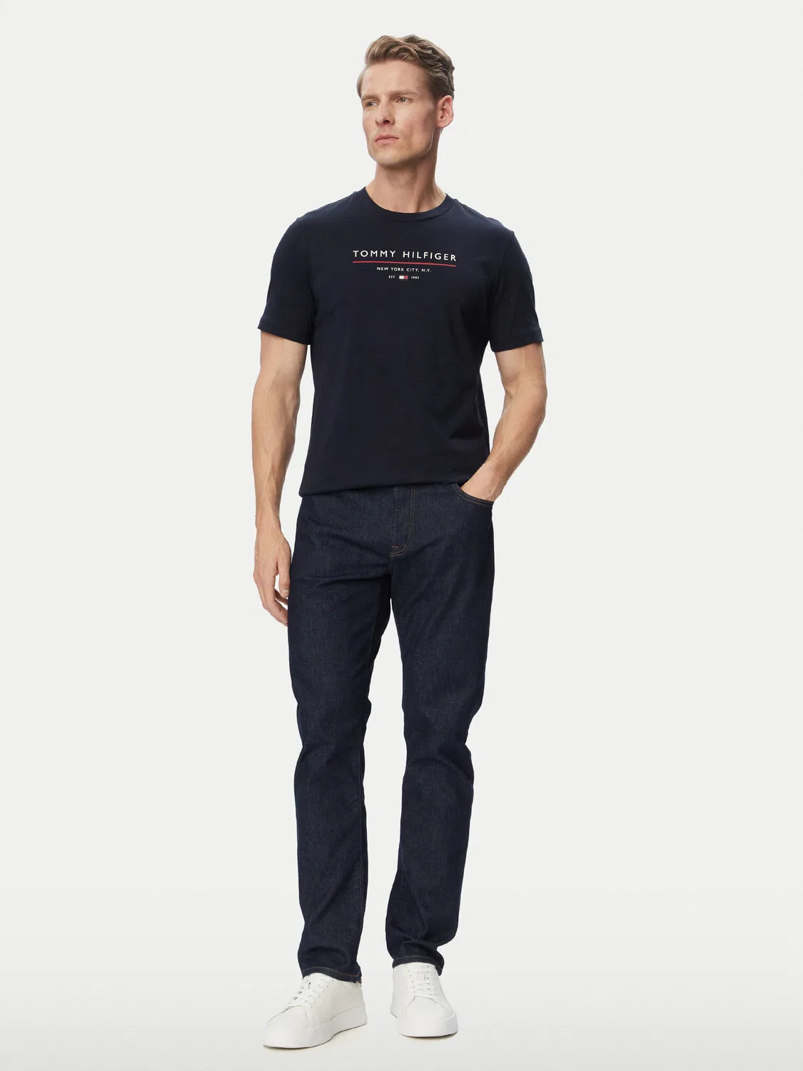 Мужская футболка стандартного кроя Brand Love Tommy Hilfiger, темно-синий — фото 2