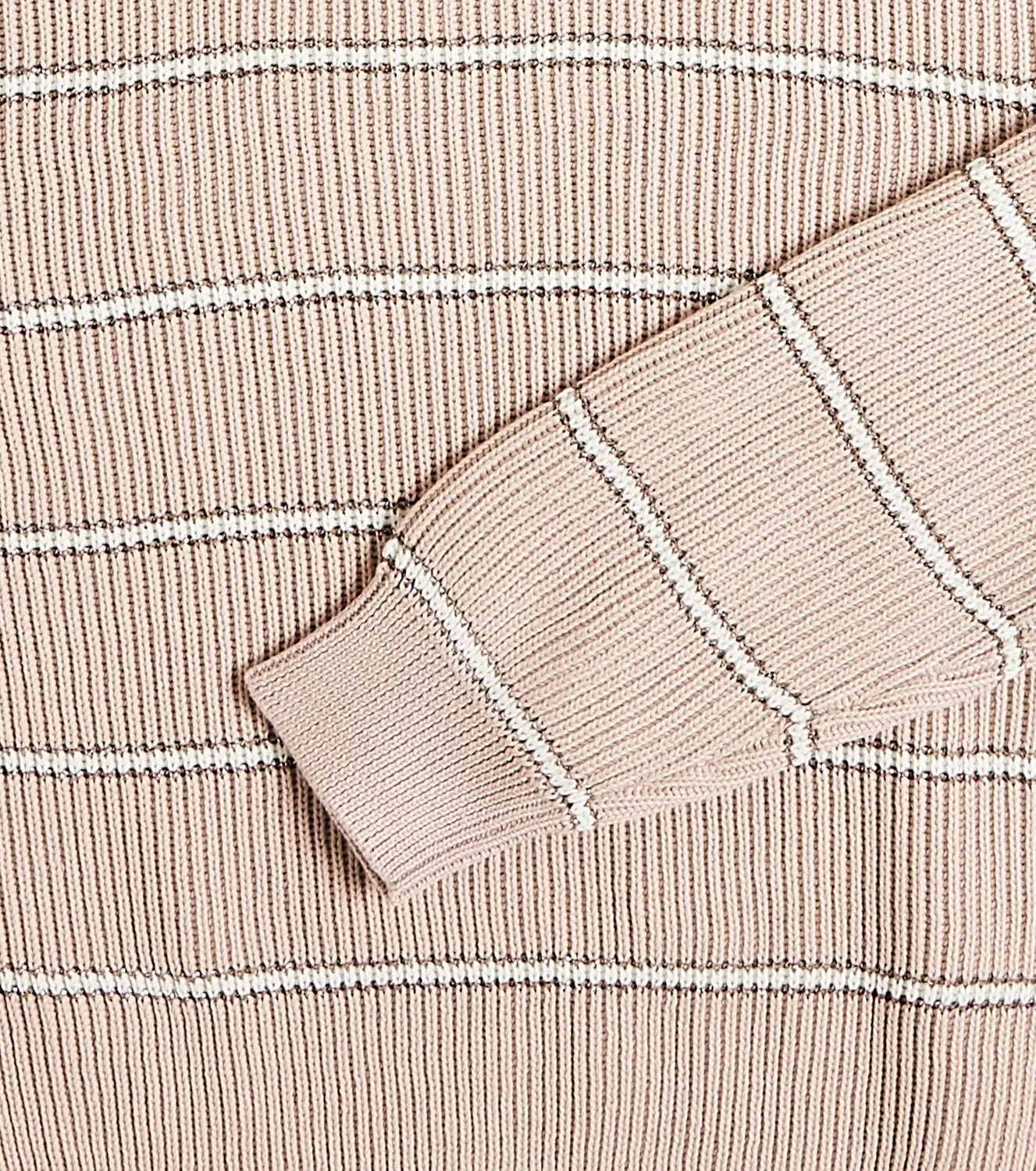 Свитер хлопковый Brunello Cucinelli Kids, бежевый — фото 3