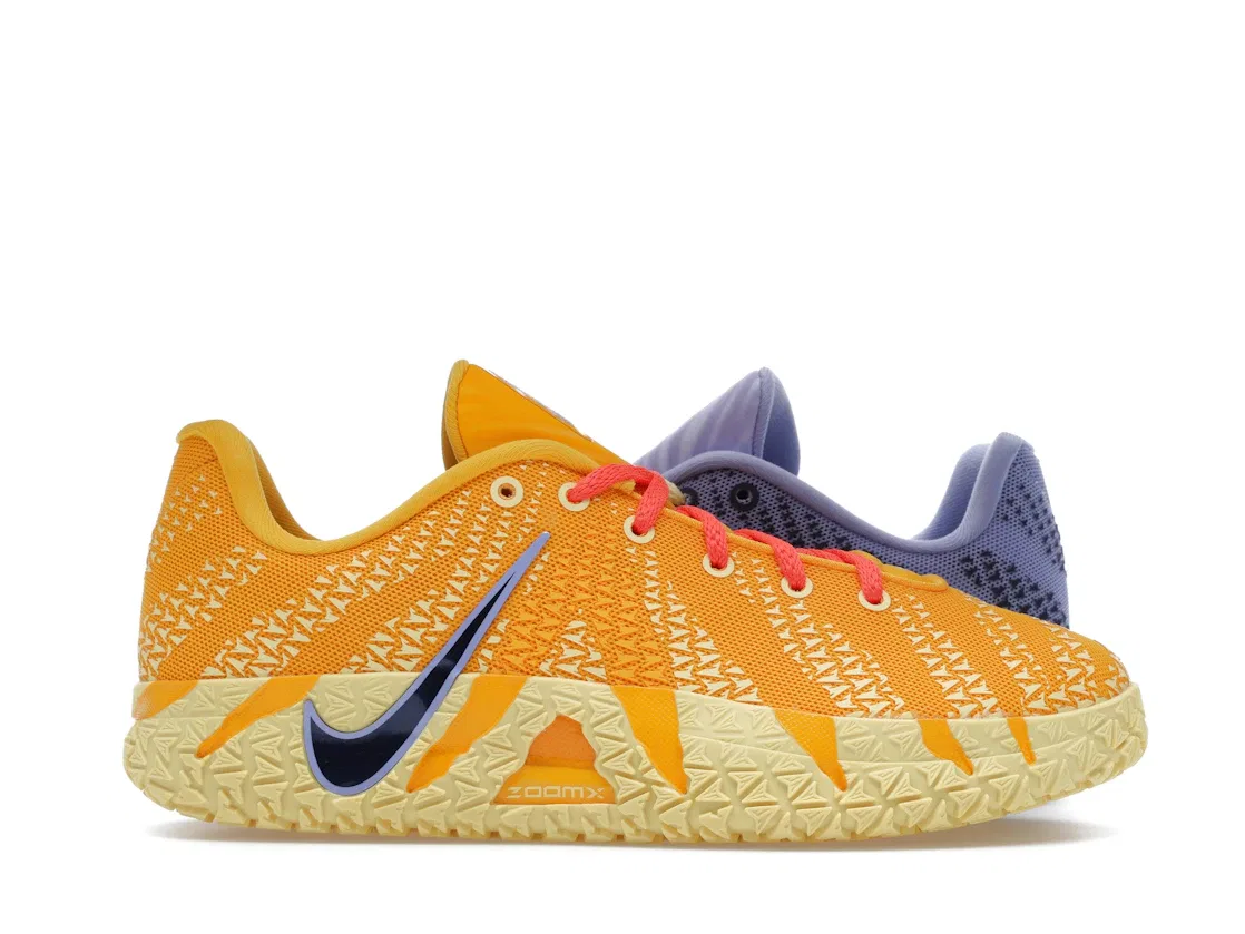 Детские кроссовки Performance с ярким дизайном Nike Ja 3, Soft Yellow/Purple Dynasty/Volt Tint/Light Thistle/Bright Crimson