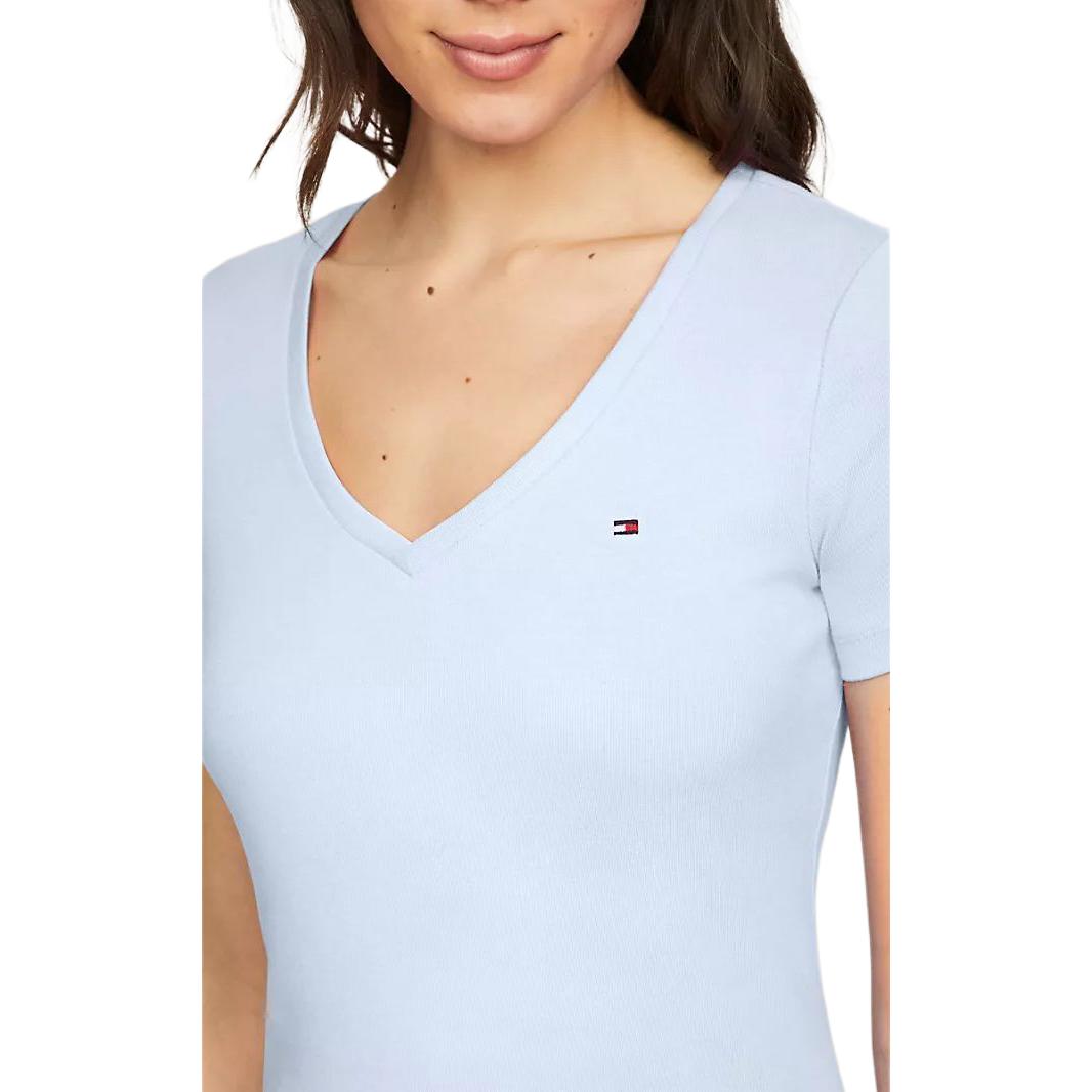 Футболка Tommy Hilfiger Regular Women's, светло-синий — фото 4