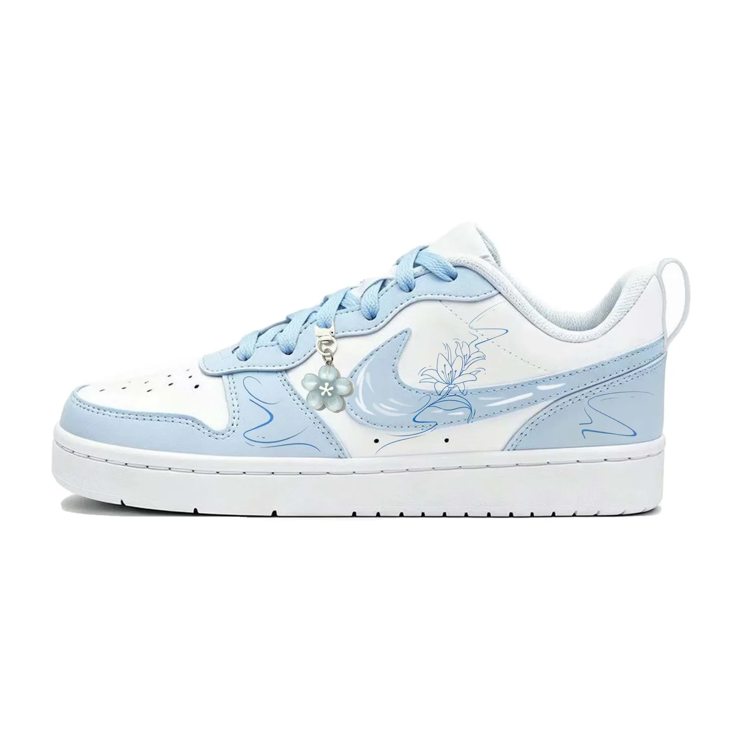 Детские кроссовки для скейтбординга Nike Court Borough, Light Blue — фото 3