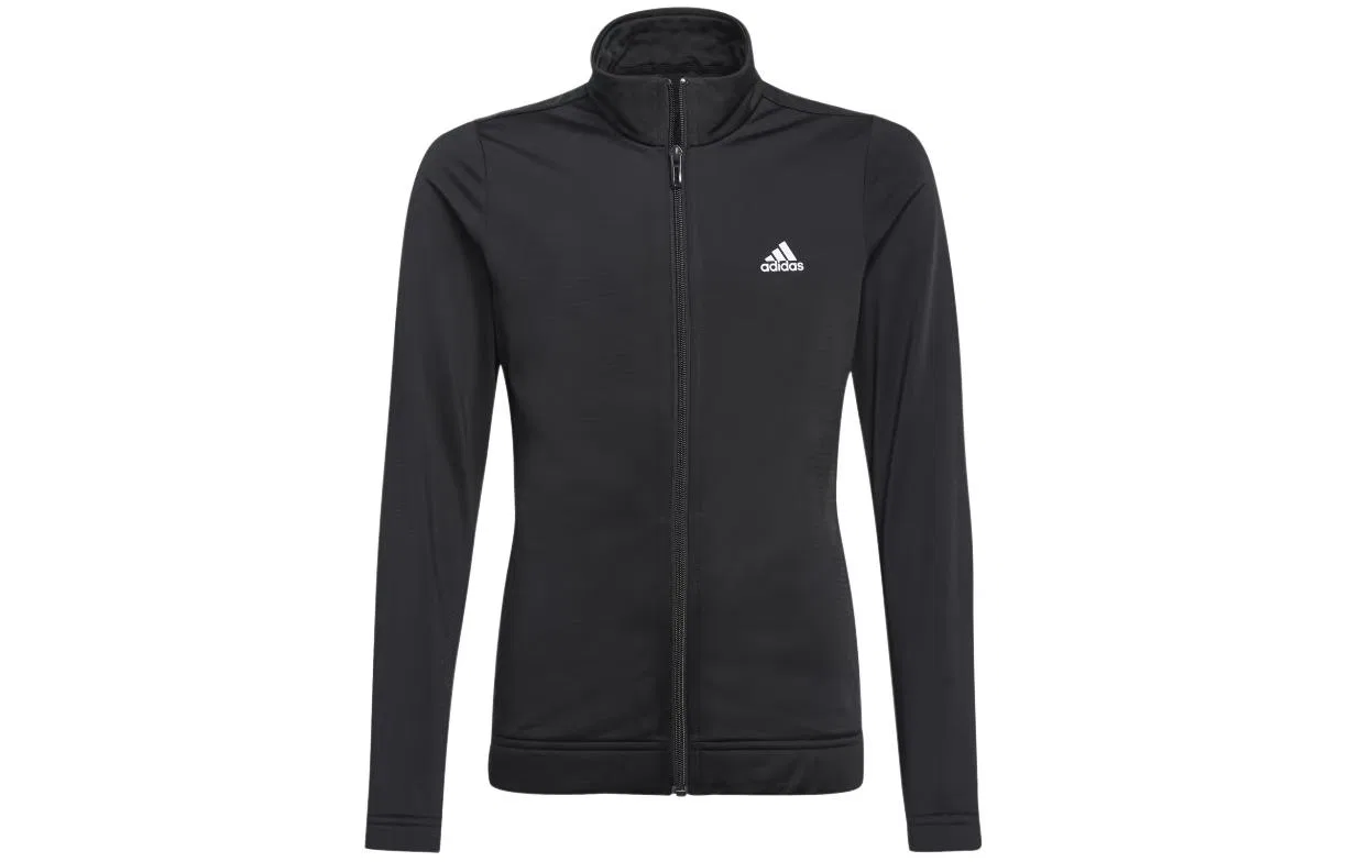Детский спортивный комплект с воротником-стойкой Adidas, Black — фото 2