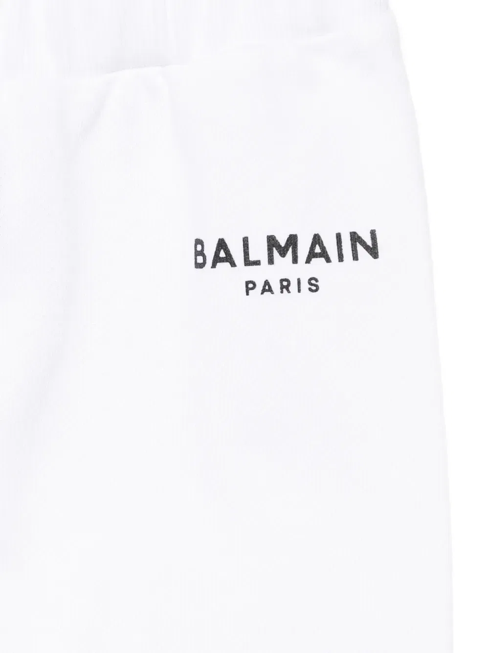 Брюки хлопковые с логотипом Balmain Kids, белый — фото 3