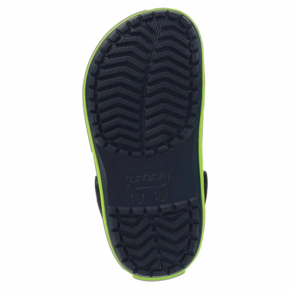 Детские клоги для девочек с полосой Crocs Crocband, Blue — фото 2