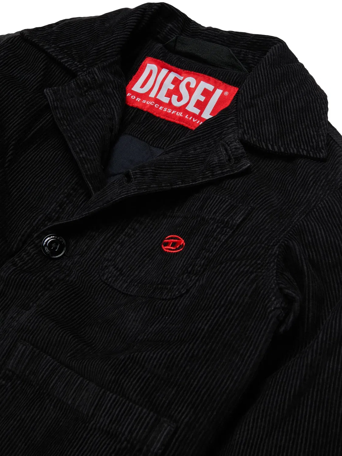 Куртка вельветовая черная Diesel, черный — фото 2